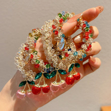 夏日缤纷水晶樱桃发饰两用头绳手链闺蜜款扎发马尾甜美头饰女