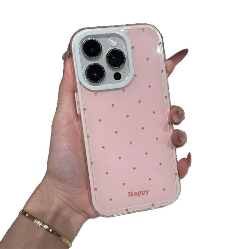 韓国風レッドウェーブ iPhone 16 Pro Max用スマホケース iPhone 15 耐衝撃 14 シンプル 13 耐衝撃 女性向け 17|undefined