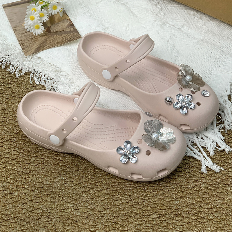 2026 Women's Ballet Clogs for Outdoor Wear, Eva Summer Sandals, Closed-Toe Outdoor Slippers, Non-Slip with Rhinestones, Wholesale 2026 Women's Ballet Clogs for Outdoor Wear, Eva Summer Sandals, Closed-Toe Outdoor Slippers, Non-Slip with Rhinestones, Wholesale