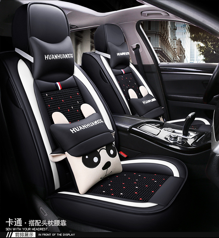 Cross-Border Foreign Trade All-Season Universal 23 New Models Full Coverage Car Interior Five-Piece Set Internet Celebrity Goddess Style Special Seat Cover for Summer