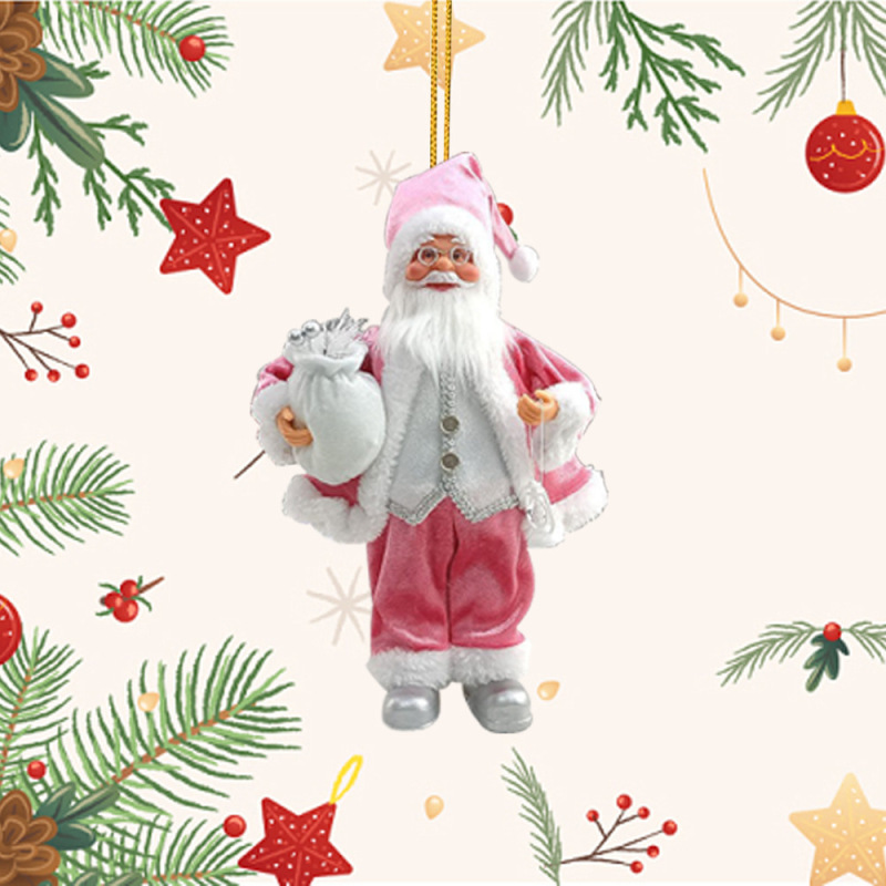 国境を越えた新しいサンタクロースの立ち姿アクリル平面ペンダントクリスマスツリーの小さなペンダントクリスマス装飾品|undefined