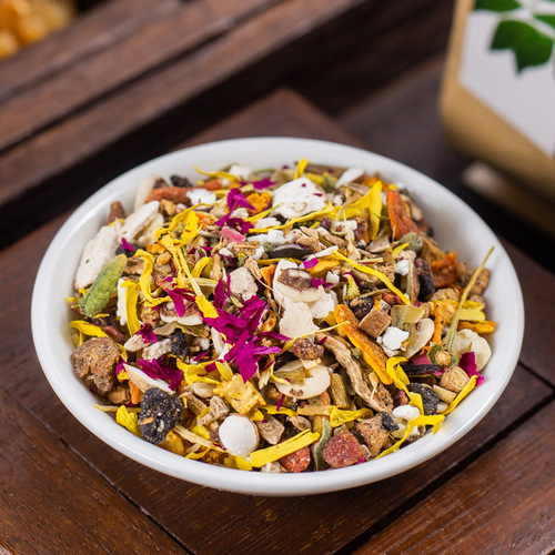 Eighteen-flavor goddess tea mulberry rose longan red date bag combination scented tea oe m sticker custom manufacturer