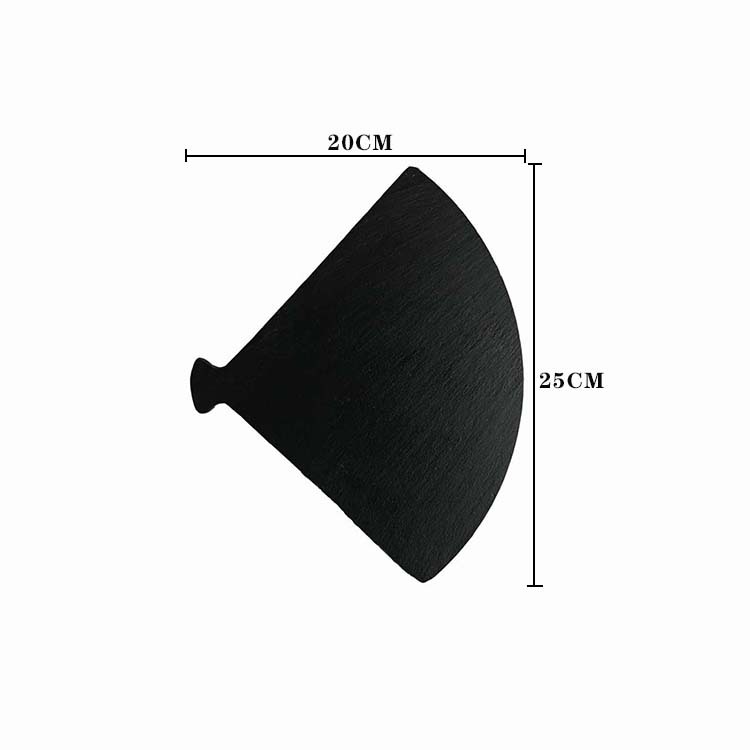 Placa de estilo europeo negro roca Placa de sushi plato de postre restaurante occidental plato de barbacoa plato japonés creativo plato de carne