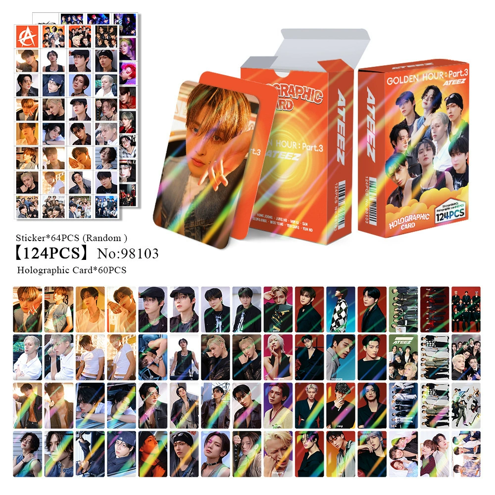 New Model Exclusively for Foreign Trade: 124 Holographic Cards, Total Chain Gidle Str Bptwice Celebrity Merchandise Lomo Small Cards