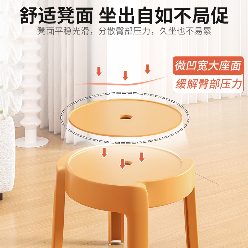 Taburete pequeño de sala de estar taburete de plástico grueso taburete de mesa redonda silla para niños taburete de molino de viento taburete de sala de estar taburete bajo de baño