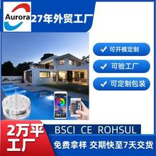 LED潜水灯APP遥控圣诞鱼缸灯旋钮七彩水族灯泳池灯水底水族专用