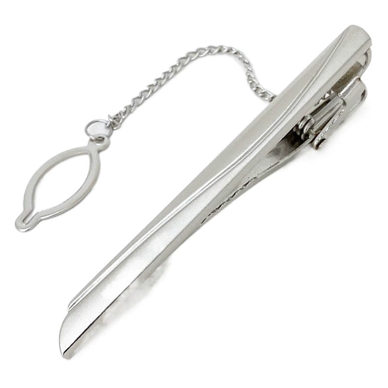 Мужской зажим для галстука, прямые поставки с фабрики Иу, железный, с стразами, серебристый, классический аксессуар, для галстука-бабочки, в корейском стиле