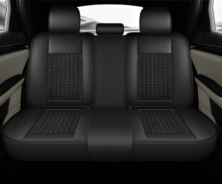 Ice Silk Car Seat Cushion with Fixed Lumbar Support for All Seasons, Cross-Border Car Seat Cover Vacuum Packaging and Shipping Manufacturer