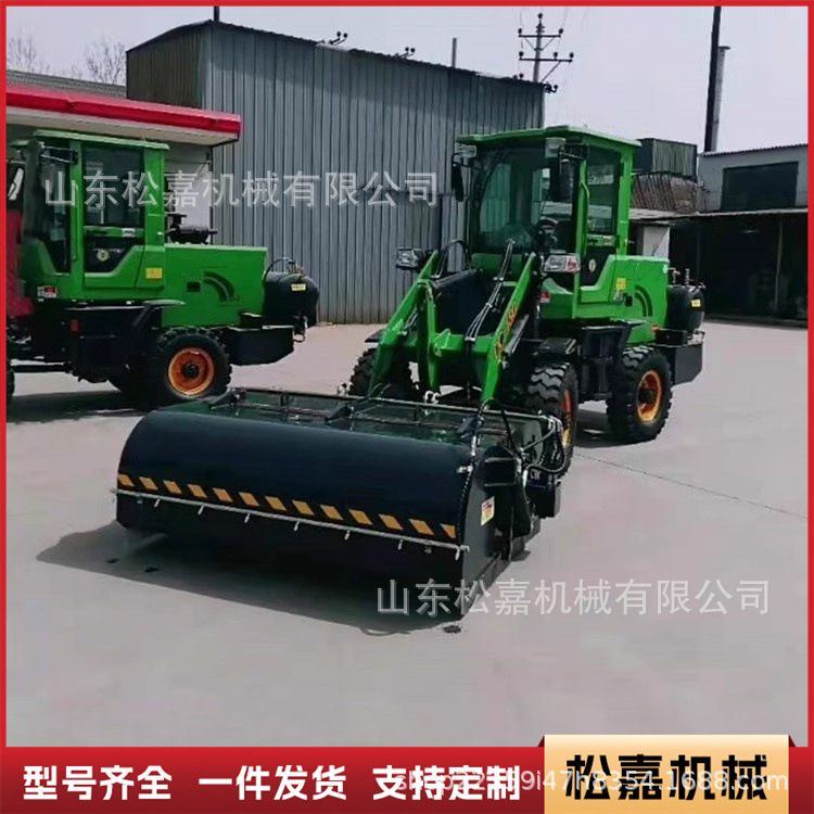 Cargador cerrado barredora de suelo barredora de carretera polvo roca hierro escoria arena barredora