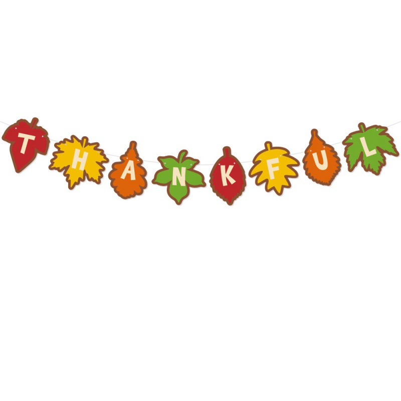 Nuevo producto Otoño Decoración de la fiesta de Acción de Gracias Bandera de la bandera de la bandera de la bandera Fiesta de la cosecha Decoración al aire libre