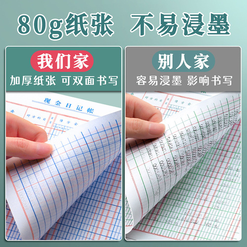 Cash journal bank deposit journal financial detailed ledger general ledger loose-leaf detachable ledger