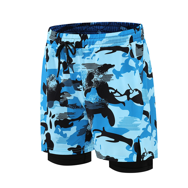 2022 nuevo equipo de aguas termales de burbujas pantalones de playa de doble capa Bañadores de natación hombres anti-embarazoso sueltos de secado rápido para hombres