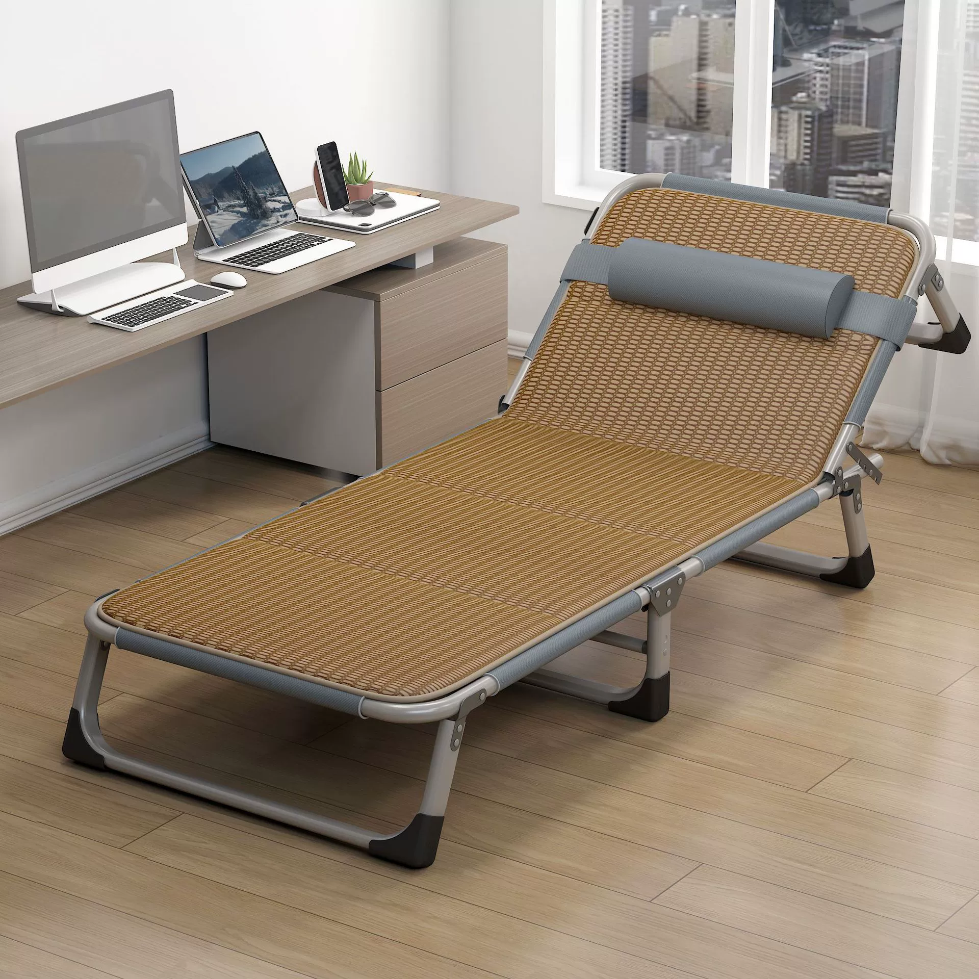 Простая раскладная кровать Оптовая шезлонги Открытый кемпинг Сопровождающая кровать односпальная кровать для офиса сиесты походная кровать