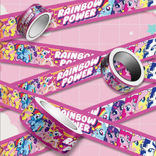 亮面卡通小马可爱宝莉独角兽少女碧琪柔柔胶带防水行李箱贴纸装饰