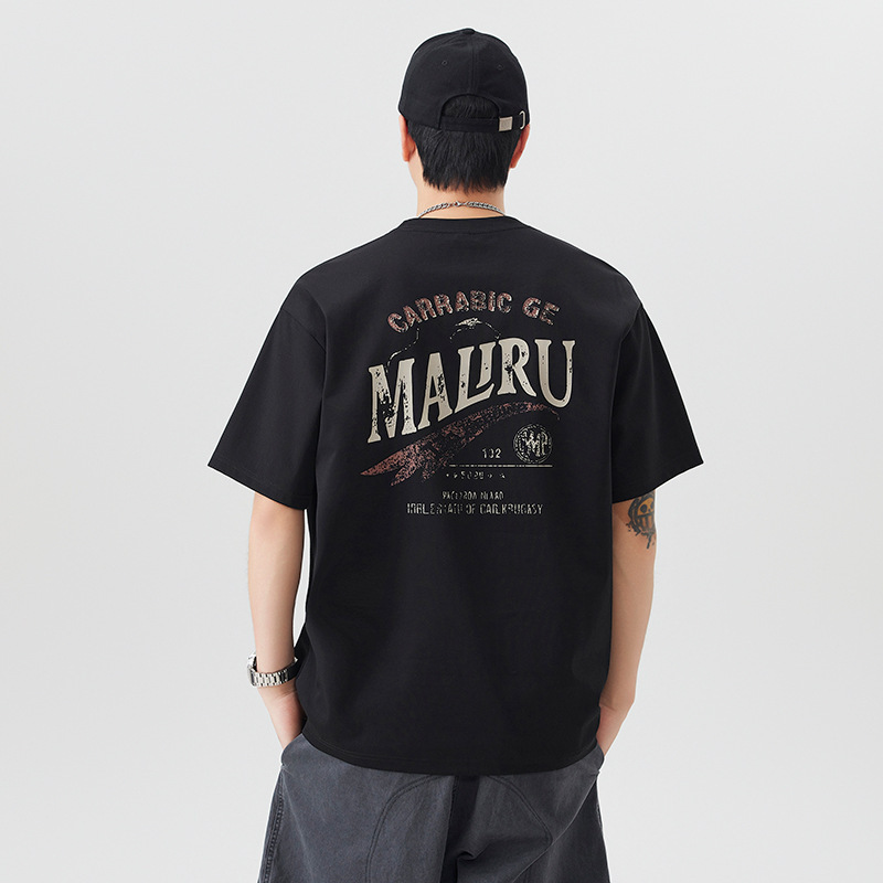 American-Style Trendy Brand Printed Short-Sleeve T-Shirt for Men, 2026 Summer New Large Size Men's Thin Ice Silk Half-Sleeve Tee American-Style Trendy Brand Printed Short-Sleeve T-Shirt for Men, 2026 Summer New Large Size Men's Thin Ice Silk Half-Sleeve Tee