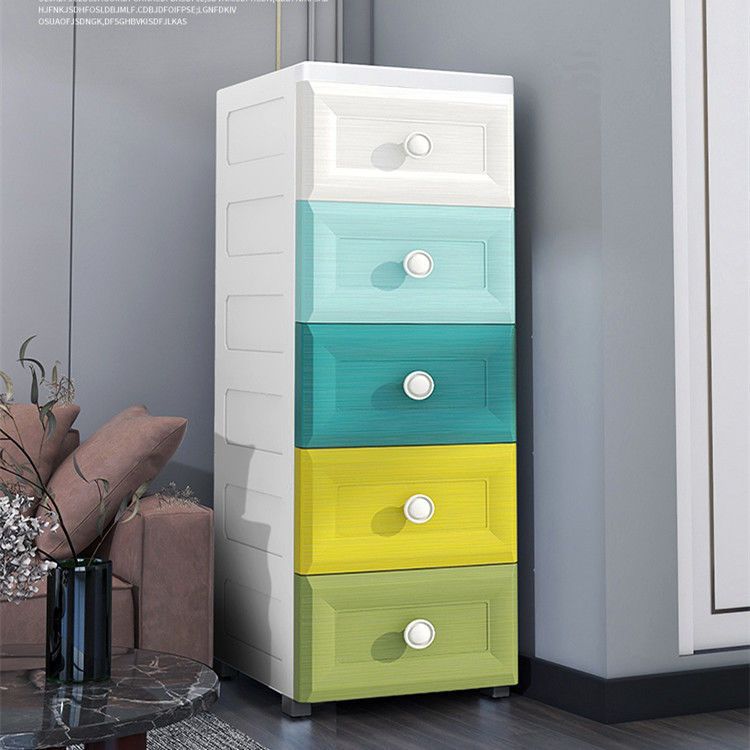 加厚夹缝收纳柜抽屉式零食卧室收纳箱盒塑料卫生间厨房缝隙置物架