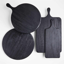 黑色简约木质砧板厨房双面可用菜板子可悬挂加厚加大案板
