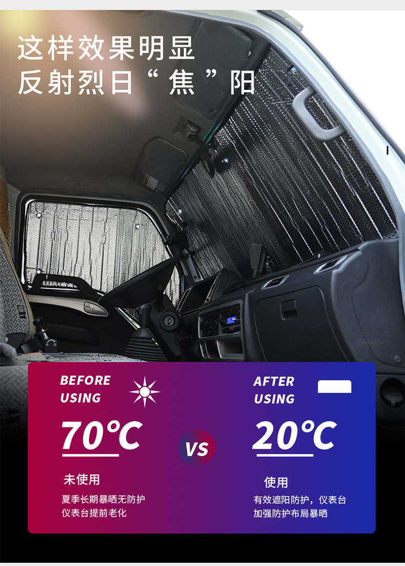 Large truck liberation J6P JH6 windshield sunshade J6L sun protection heat insulation sunshade side window sunshade
