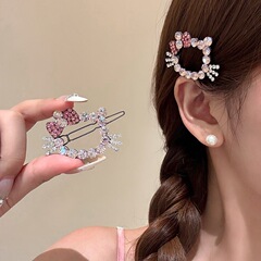 闪耀KT 少女心闪钻镂空发夹女轻奢高级感碎发刘海夹一字发卡发饰
