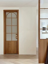 卧室门长虹玻璃法式拱形门房间11静音烤漆实木复合卫生间厨房门