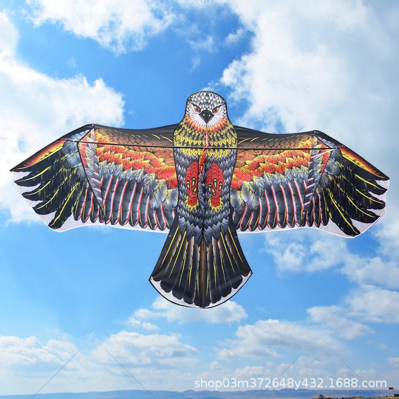 Weifang Eagle cometa al por mayor pastoral pájaros aterrorizadores de pájaros artefactos de la brisa fácil de volar niños dibujos animados adultos fabricantes de cometas