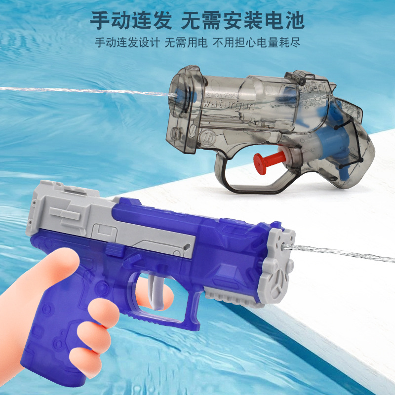 Pistola de agua transfronteriza de recarga automática, tipo revólver, Desert Eagle Glock, pistola de pulverización manual, juguete acuático