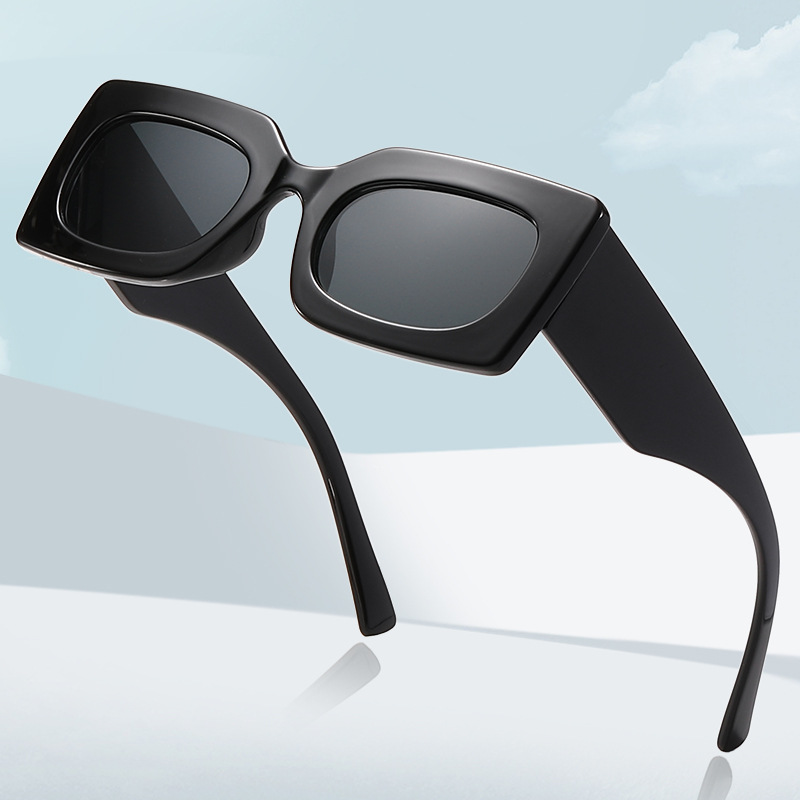 2022 gafas de sol cuadradas jelly color gafas de moda Marco europeo y americano Internet celebridad ins gafas de sol mujer Amazon caliente