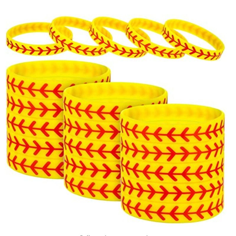 Softball Bracelet Softball Wristband垒球手环 硅胶手腕带 手圈