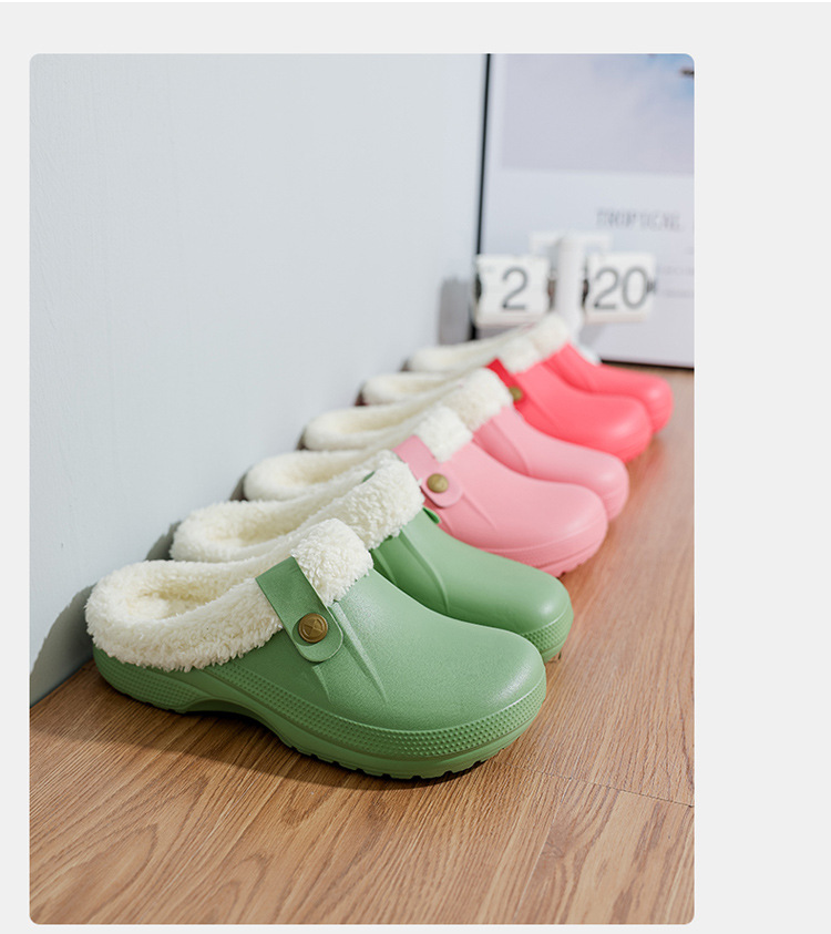 Damen-Slipper aus Plüsch-Fleece für den Sommer, warm, maschinenwaschbar, für den Innenbereich, Hausschuhe_voghion.com