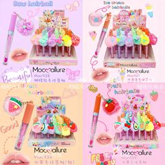 Mocoallureかわいいアニメ保湿補水果物味唇釉水光鏡面ガラス毛球唇彩唇蜜