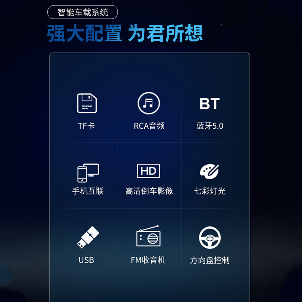 5inch Single-Spindle In-Car Mp5 High-Definition Screen Wireless Carplay Dual USB Bluetooth Card-Insert Multimedia Player