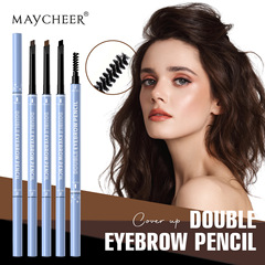 MAYCHEER双頭の眉毛の筆はきわめて細くて柔らかい霧の新米は色を塗りやすいです。