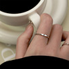 Fashionable trend ring with letters, simple and elegant design, Japanese and Korean, English