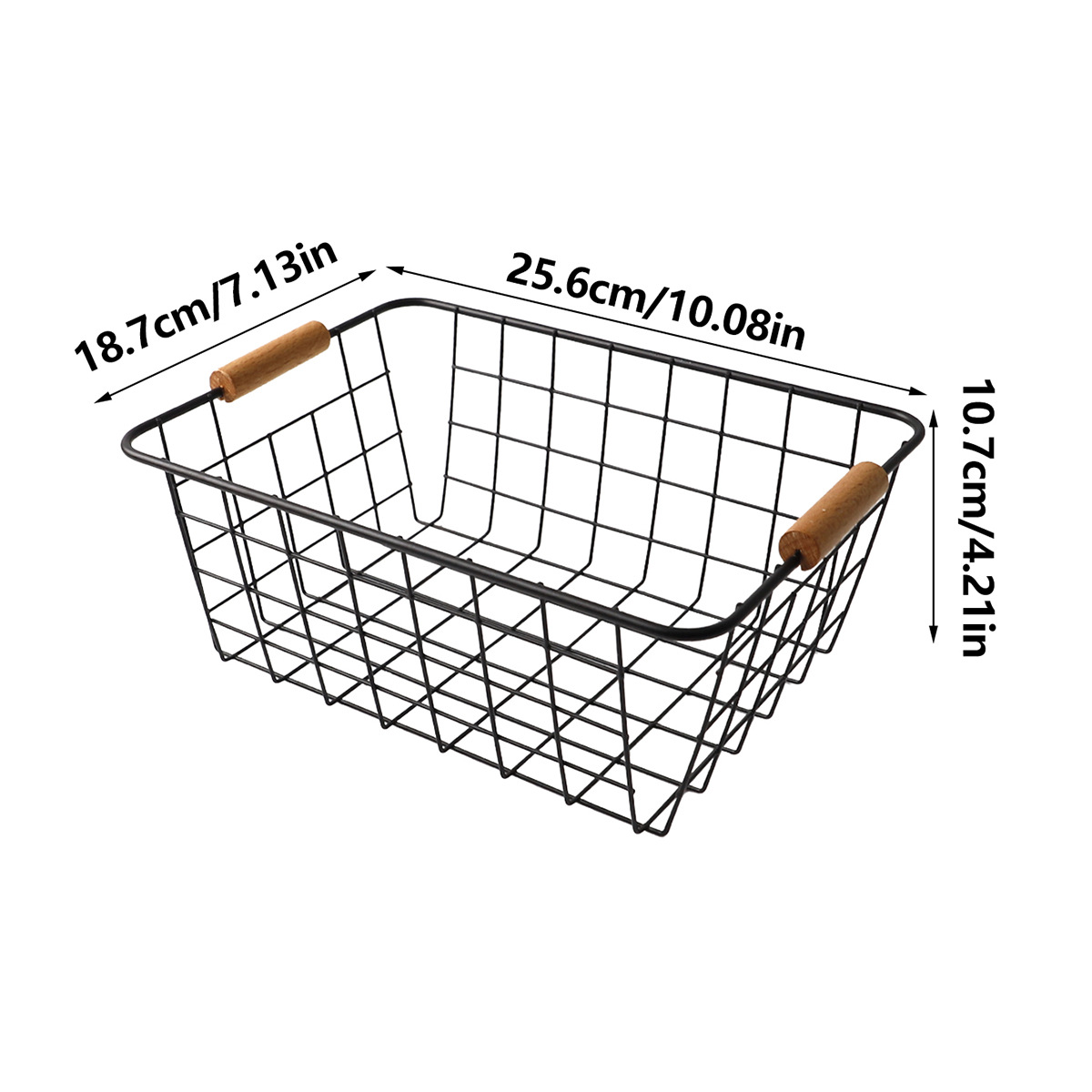 Cesta de almacenamiento de congelador transfronterizo Cesta de almacenamiento de cocina Cesta de almacenamiento de hierro forjado Cesta de almacenamiento de oficina Cesta de almacenamiento de estante de cocina Cesta de almacenamiento