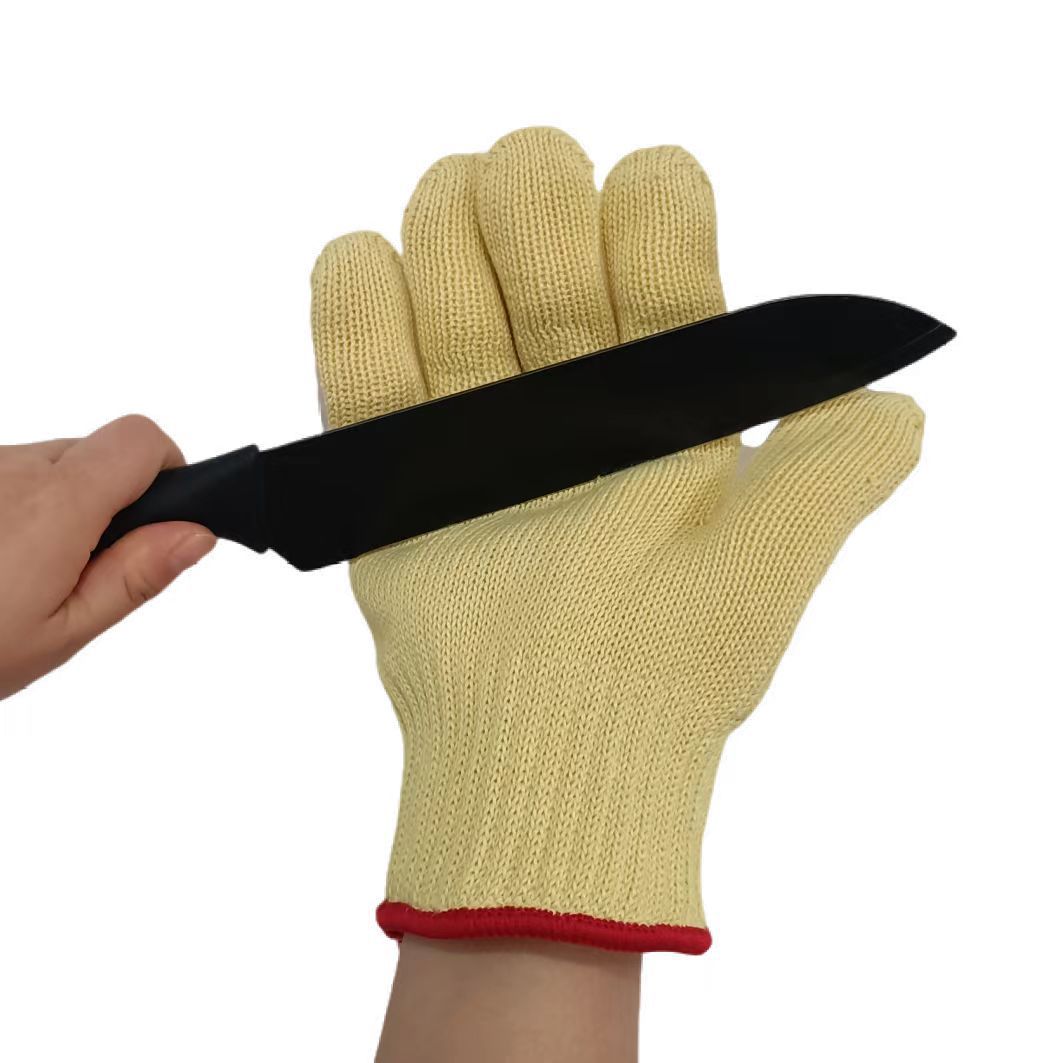 厂家批发双层芳纶1414手套耐高温手套耐磨抗撕拉防切割阻燃手套