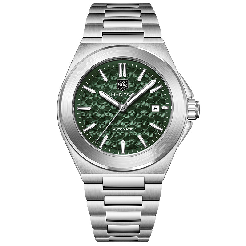 Benyabenyar reloj de hombre mecánico automático de moda impermeable nocturna reloj de acero BY - 5219M