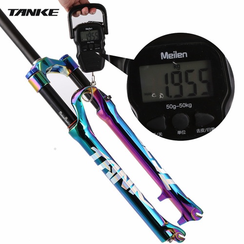 TANKE mountain off-road vehicle front fork colorful colorful titanium plated disc brake 27.5/29er air pressure shock absorber quick release