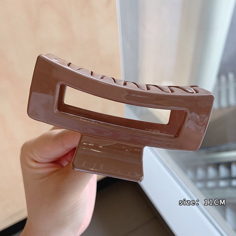 Clip de garra grande Placa de horquilla de acrílico horquilla hembra elegante temperamento tiburón clip tocado clip de Cabeza trasera horquilla