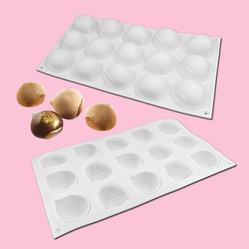 Amazon 15-in-a-row Hazelnut Mousse Cake Mold French Pastry Round Dessert Mold DIY Chocolate Mold