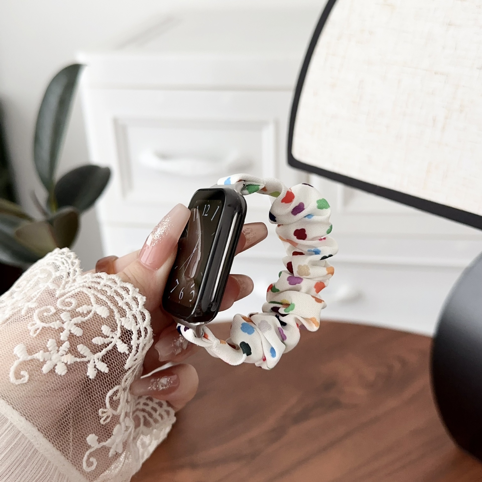 Suitable for Xiaomi 9 Bracelet 10 Intestine Ring 8Pro Chinese Style Ink Printed Chiffon Intestine Ring Redmi 5/4 Colorful Bubble