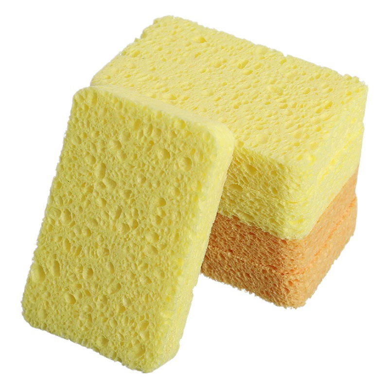 Трансграничная натуральная древесная паста хлопчатобумажная губка для мытья посуды утолщенная кухонная уборка хлопчатобумажная хлопчатобумажная ткань