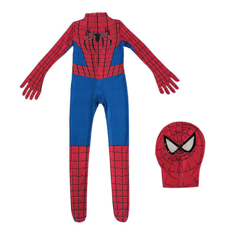 スチールスパイダーマンレオタードcos服远征子供アニメアダルト男性ハロウィーンコスプレ衣装|undefined