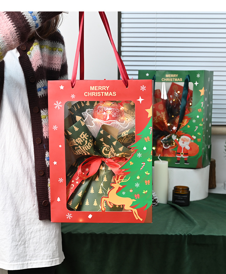 小圣诞花束包装纸_05