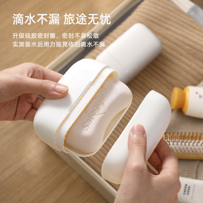 Caja de jabón de viaje de estilo japonés caja de almacenamiento de drenaje portátil de alta calidad con cubierta sellada caja de jabón para viajes de negocios