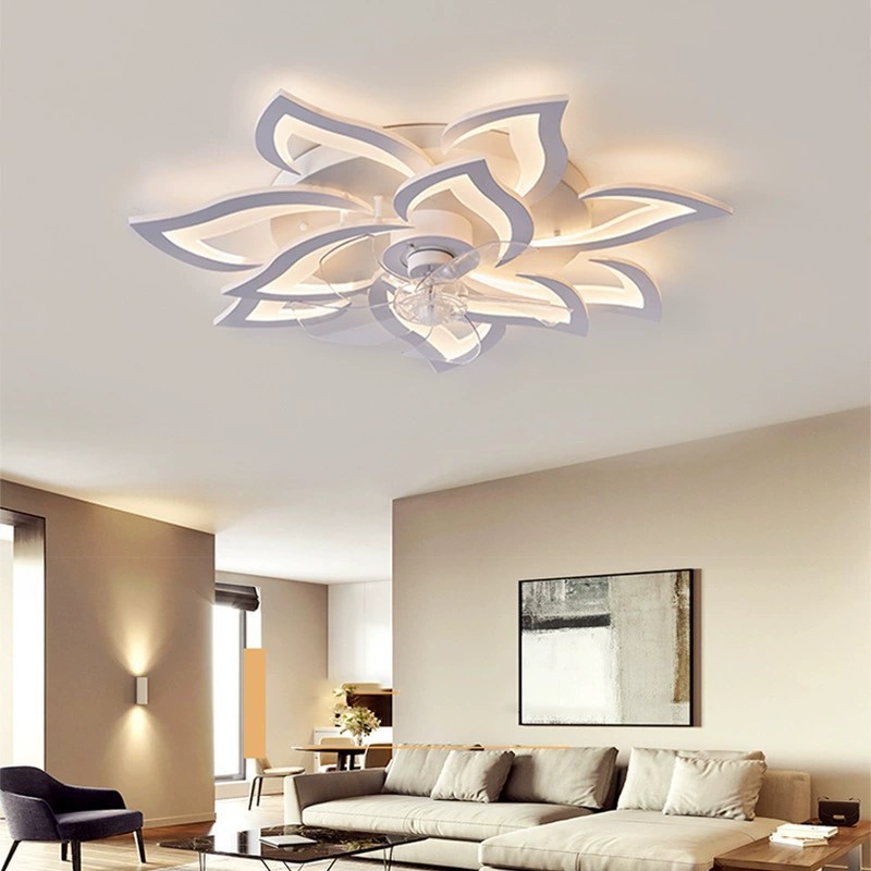 Transfronterizo Amazon dormitorio ventilador de techo lámpara nórdica inteligente de frecuencia de ahorro de energía estudio ventilador invisible 80 - 265V