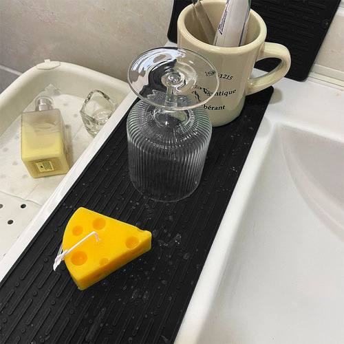 Kitchen drain pad, silicone placemat, water cup, large drain pad, chopping board, non-slip, anti-scalding casserole, household insulation pad