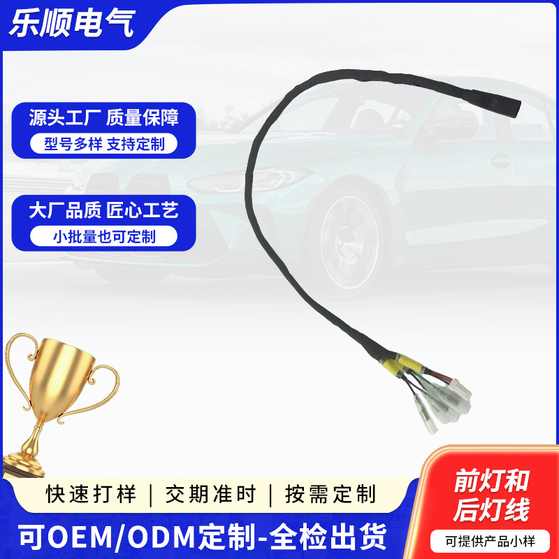 广东厂家汽车前灯线后灯线电动三轮车尾灯线刹车灯线后尾车灯线束