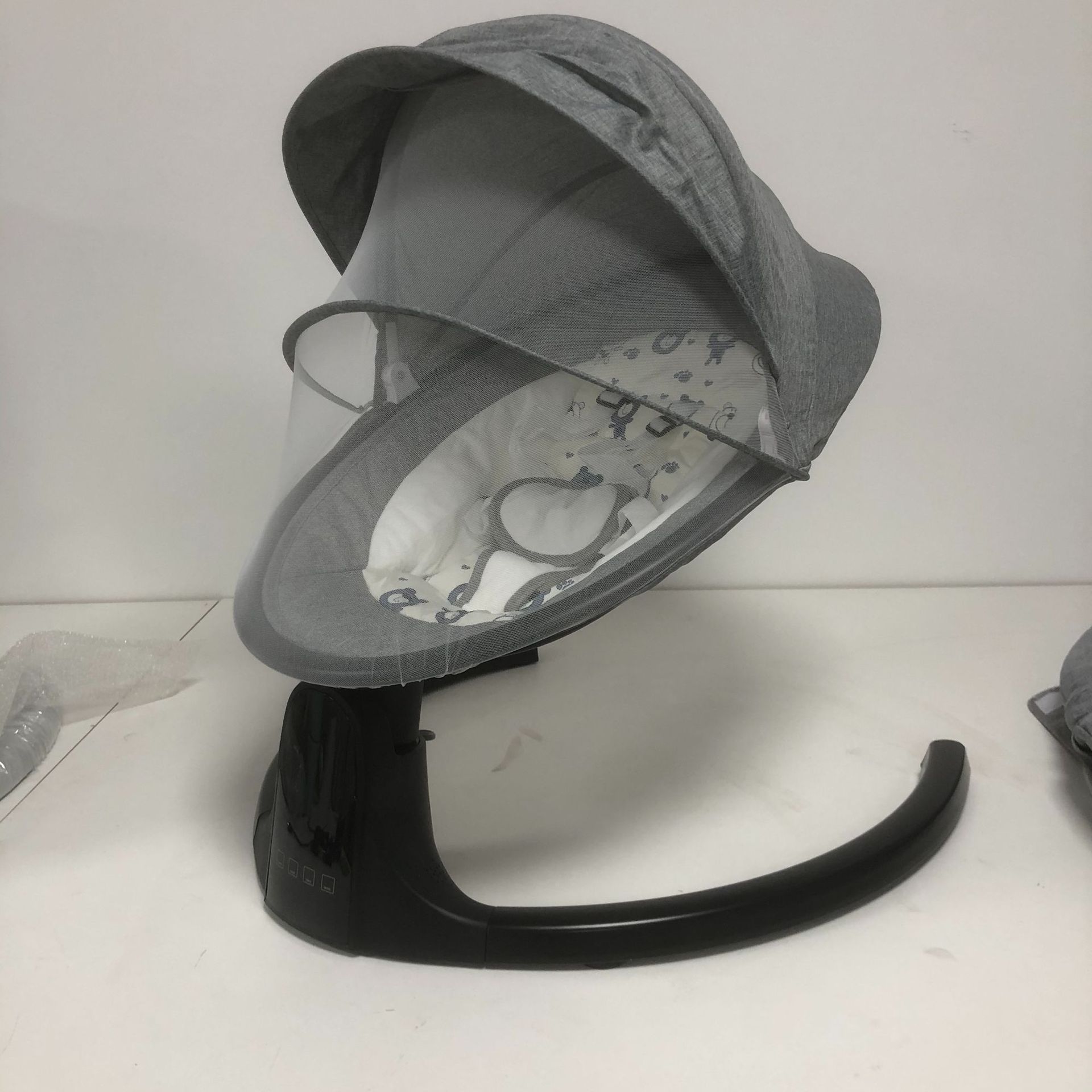 LED inteligente táctil ajustable ángulo cuna lavable paño conjunto eléctrico bebé mecedora cama cuna image 6