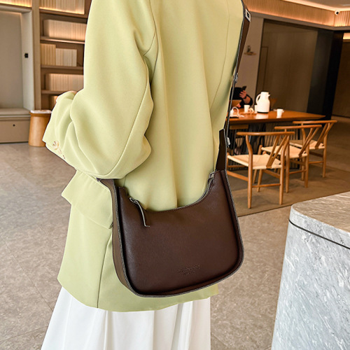 French niche small handbags for women, trendy, high-end, stylish, versatile women's bags, simple and casual shoulder and underarm bags