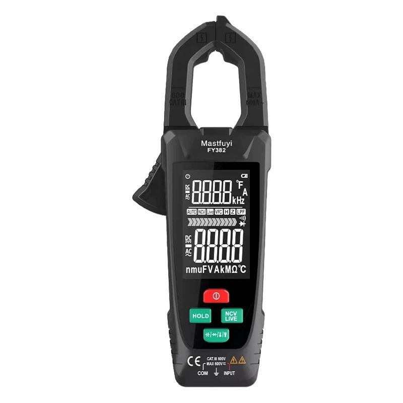 Fuyi FY382 большой экран интеллектуальные клещи Цифровые клещи мультиметр Высокоточный Электрический амперметр переменного/постоянного тока